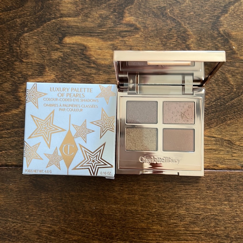NIB Charlotte Tilbury Luxury Palette of Pearls Eyeshadow Quad Celestial Pearl LE